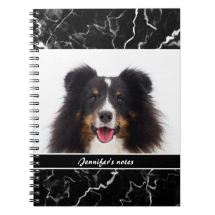 Carnet Photo de votre animal de compagnie sur Faux Black