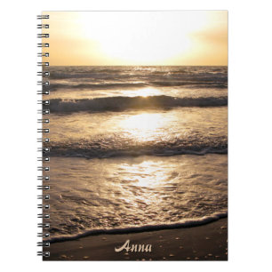 Carnet Photo de vue d'océan de plage de lever de soleil