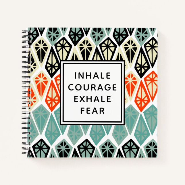 Carnet Photo Diamant Motif Inhale Courage Exhale Peur (Devant)