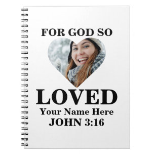 Carnet Photo du coeur personnalisée Christian Bible Verse