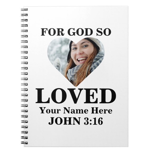 Carnet Photo du coeur personnalisée Christian Bible Verse (Devant)