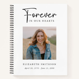 Carnet Photo funéraire pour toujours dans nos coeurs Priè
