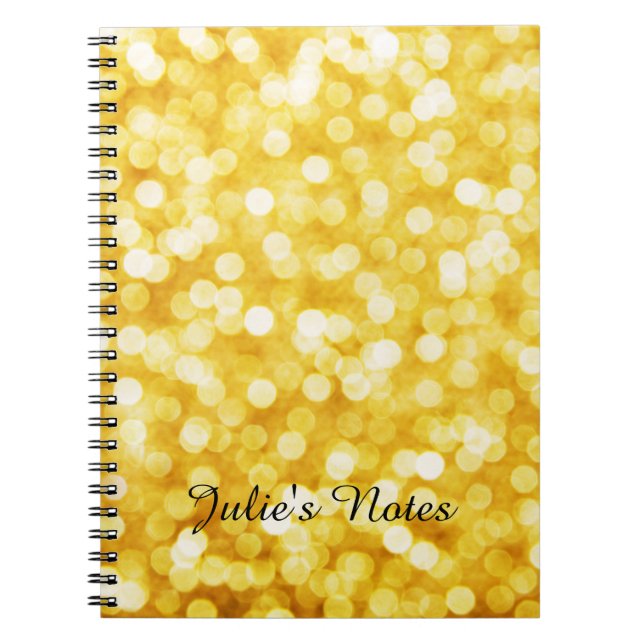 Carnet photo Gold Bokeh Spiral (Devant)