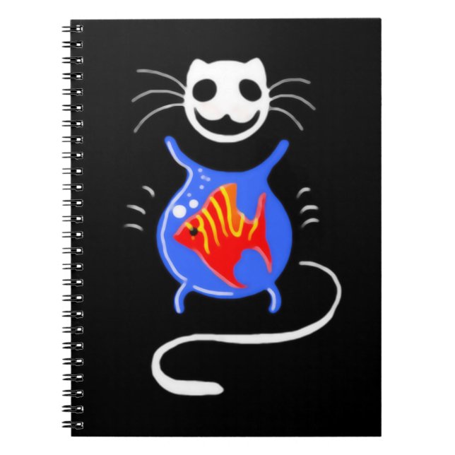 Carnet photo Goth Cat Halloween Chat Spiral (Devant)