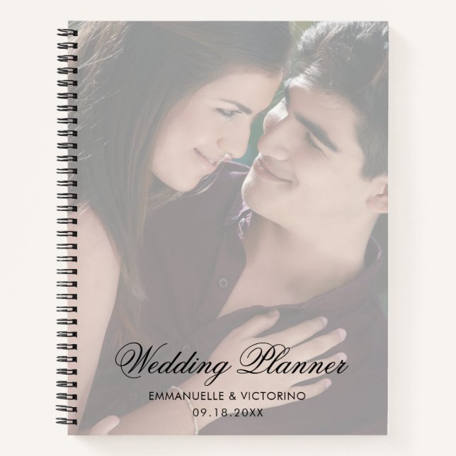 Carnet Photo moderne avec Wedding planner de script éléga (Devant)
