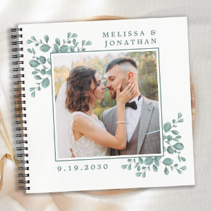Carnet Photo moderne Verdure Eucalyptus Mariage GuestBook