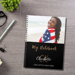 Carnet Photo monogramme noir blanc