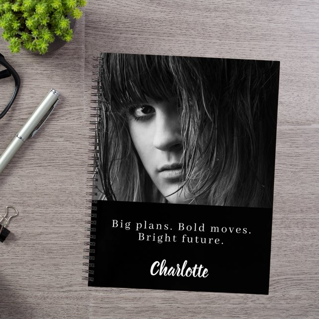 Carnet Photo noir blanc citation jeune professionnel (Créateur téléchargé)