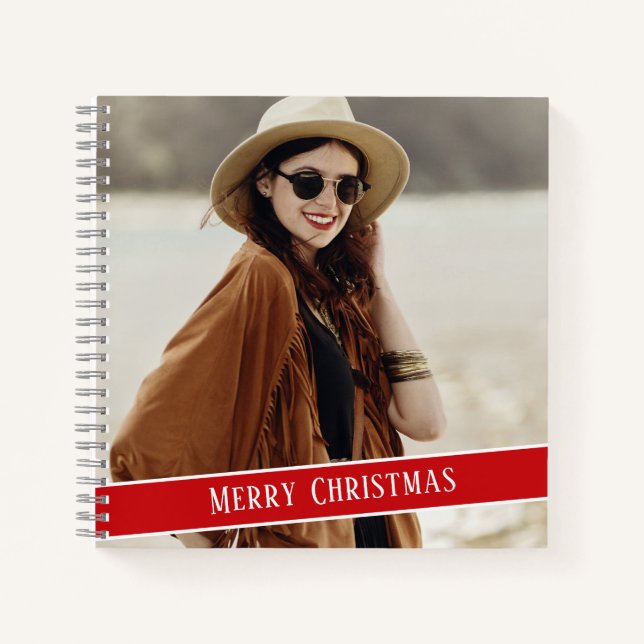 Carnet Photo personnalisée avec monogramme simple (Devant)