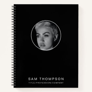Carnet Photo personnalisée minimaliste moderne noir