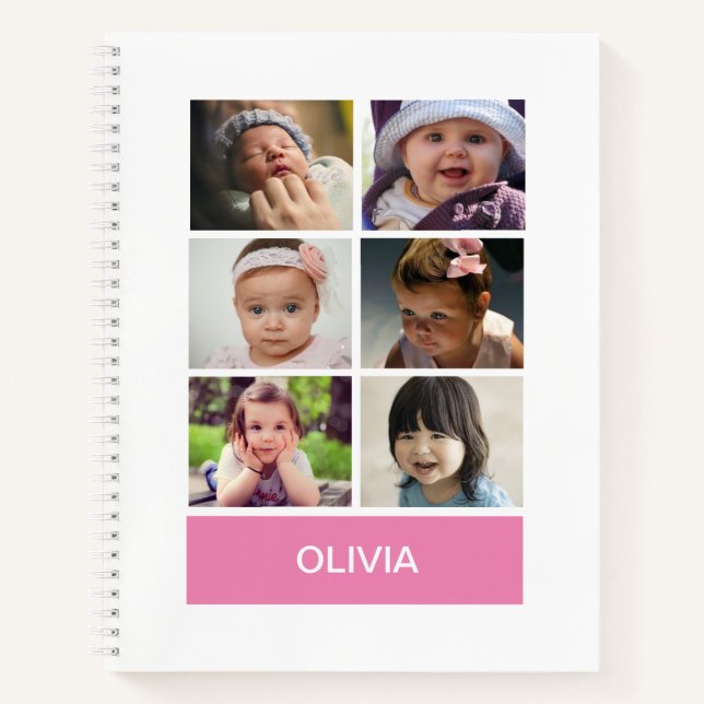 Carnet Photo personnalisée Pastel Pink - Personnalisée (Devant)