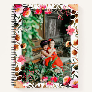 Carnet Photo personnalisée Vibrant Frontière Florale Bota
