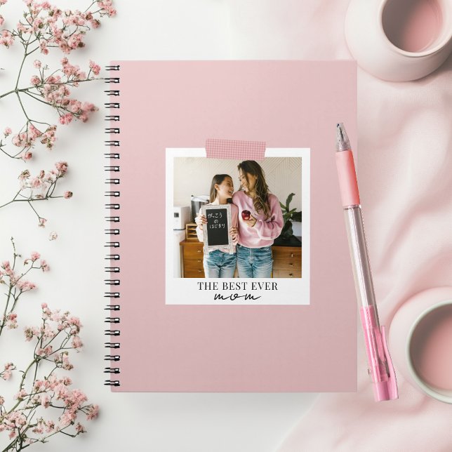 Carnet Photo rose personnalisé de la meilleure maman (Créateur téléchargé)