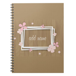 Carnet photo spirale de fleurs roses