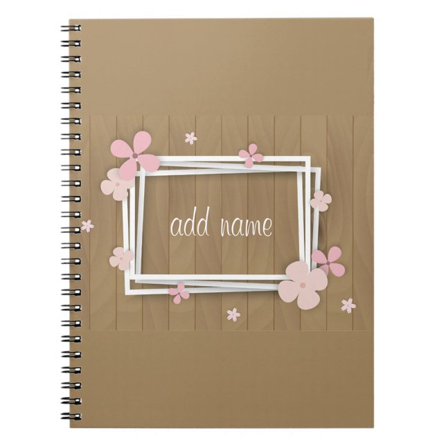 Carnet photo spirale de fleurs roses (Créateur téléchargé)