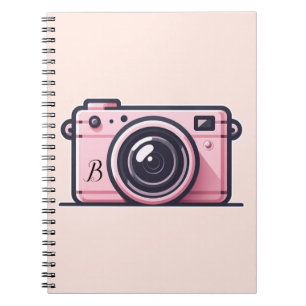 Carnet Photographie de la caméra de tir rose tendance