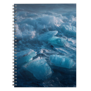 Carnet Photographie de la vague glaciaire bleue de l'océa