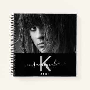 Carnet Photographie noir blanc monogrammée