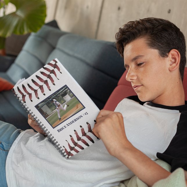 Carnet Photos de baseball blanc propre HORIZONTAL (Créateur téléchargé)