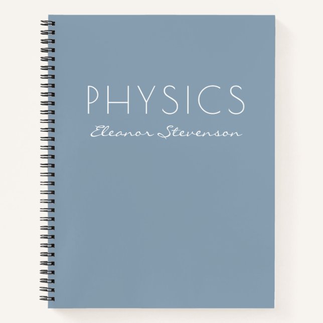 Carnet Physique personnalisée Graphique Papier Dusty Blue (Devant)