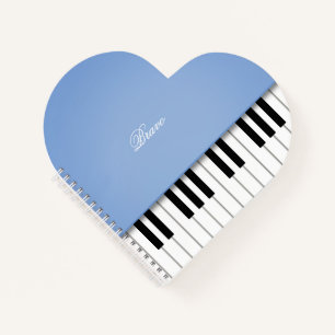 Carnet Piano à queue Baby Blue Musique Clavier Personnali