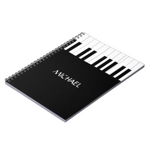 CARNET PIANO KEYS NOM DE CONCEPTION MUSIQUE AMOUREUX