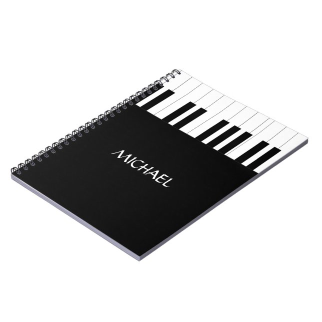 CARNET PIANO KEYS NOM DE CONCEPTION MUSIQUE AMOUREUX (Côté gauche)