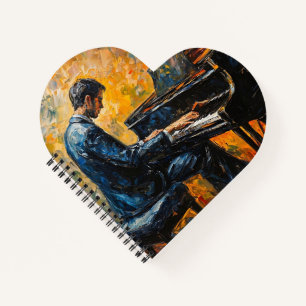 Carnet Piano Player - Peinture à l'huile