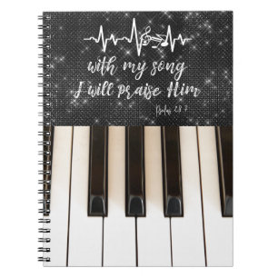 Carnet PIano with Psaume Scripture