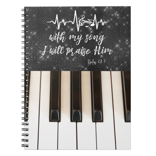 Carnet PIano with Psaume Scripture (Devant)