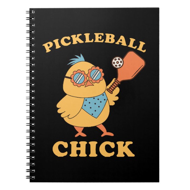 Carnet Pickleball Chick - rétro (Devant)