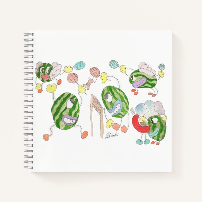 Carnet Pickleball Team crazy cartoon group (Devant)