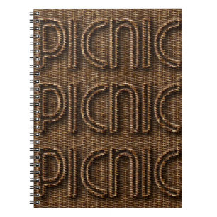 Carnet Picnic Funny Wicker Style Typographie Brown