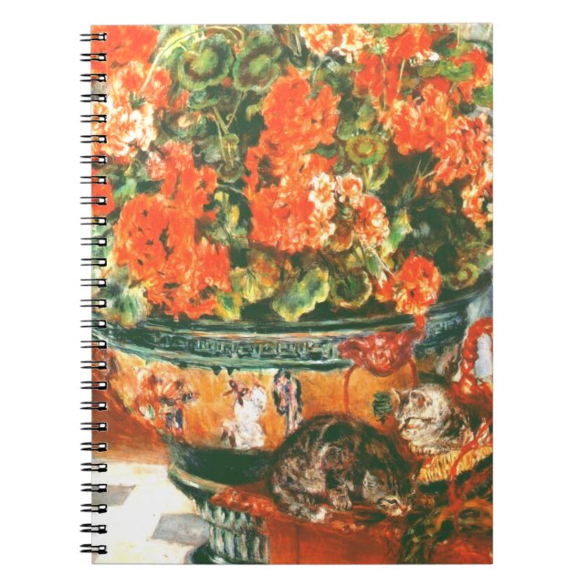 Carnet Pierre-Auguste Renoir Geraniums Et Chats (Devant)