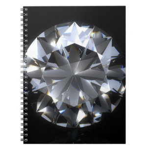 Carnet Pierre de diamant : l'espace noir brille.
