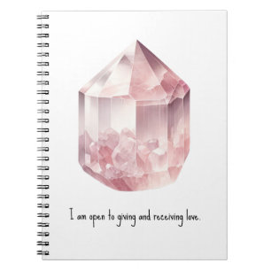 Carnet Pierre de rose quartz rose amour sortilège magie 