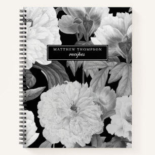 Carnet Pierres noires et blanches Aquarelle Florale Recet