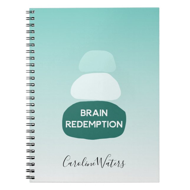 Carnet Pierres Zen Équilibrées Métaphore de récupération  (Devant)