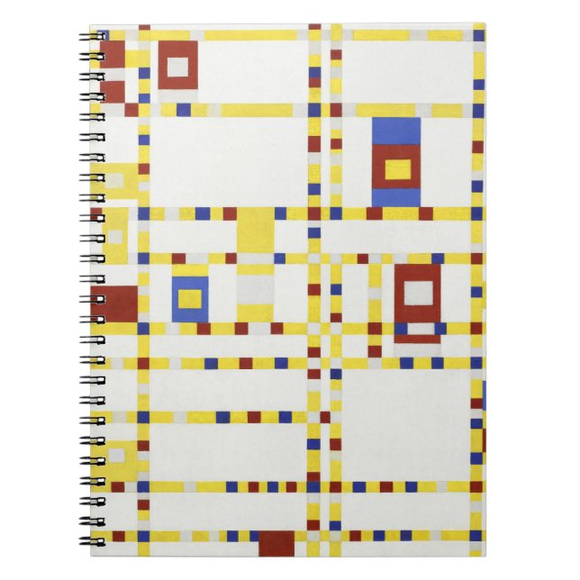 Carnet Piet Mondrian Broadway Boogie Woogie Art Abstrait (Devant)