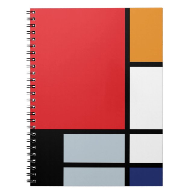 Carnet Piet Mondrian - Composition avec grand plan rouge (Devant)