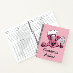 Carnet Piggy The Hamiciac Maniac Cartoon Pig Chef Art