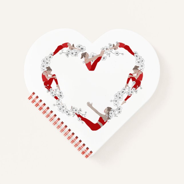 Carnet Pilates coeur Spiral Notebook (Devant)