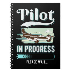 Carnet Pilote Chargement Drôle Avion Pilote