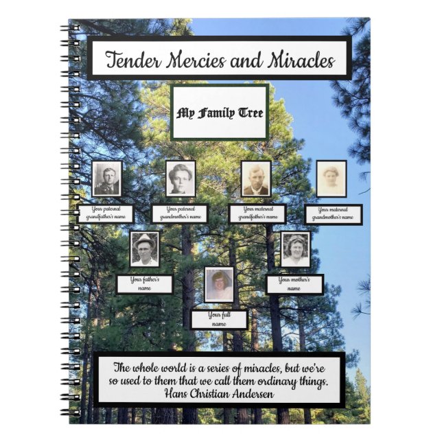 Carnet Pine Forest Miracles Citer Family Tree (Devant)
