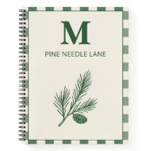 Pine Needle Lane - Rustic Gingham & Botanical