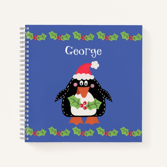 Carnet Pingouin de Noël (Devant)