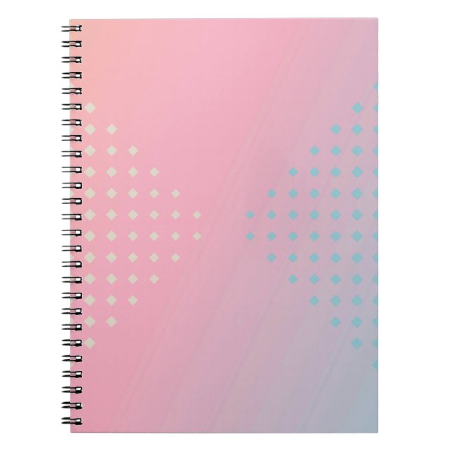Carnet Pink and Blue Ombre Gradient Notebook (Devant)