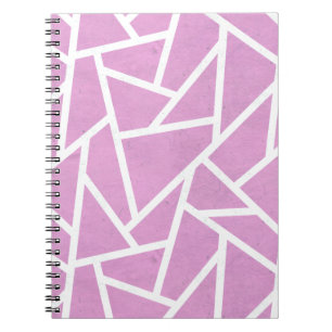 Carnet Pink and white mosaic pattern