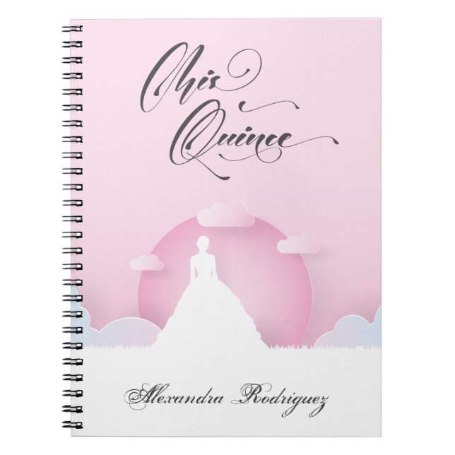 Carnet Pink and White Silhouette (Devant)