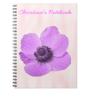 Carnet Pink Anemone Customizable Notebook